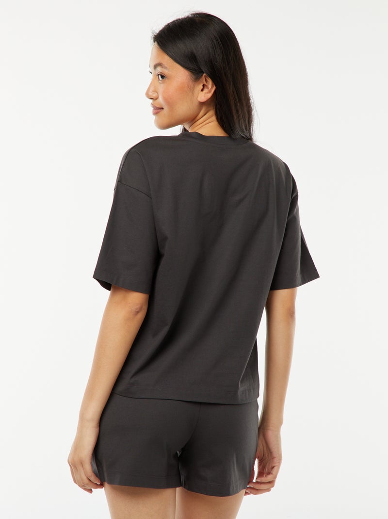 Pyjama short 'Stitch' - 2 pièces Gris - Kiabi