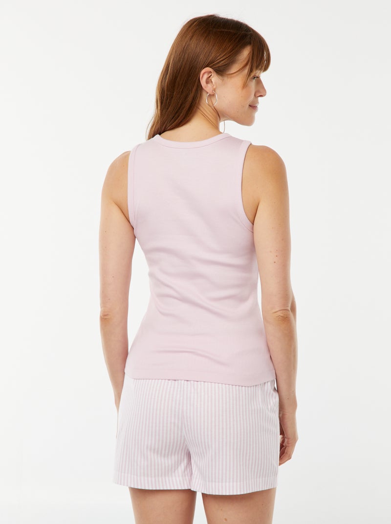 Pyjama short 'Stitch' - 2 pièces Rose - Kiabi
