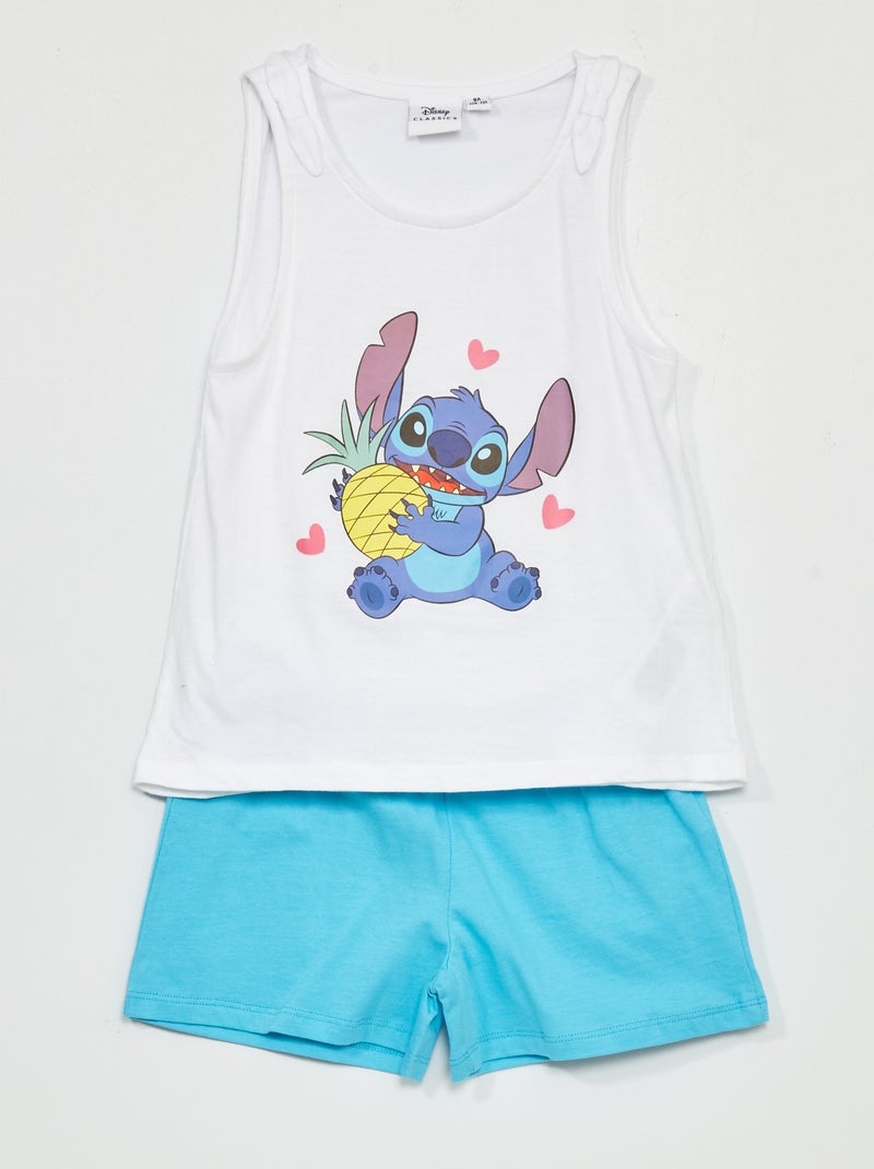 Pyjama short 'Stitch' blanc/rose - Kiabi