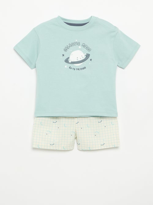 Pyjama short + T-shirt - 2 pièces - Kiabi