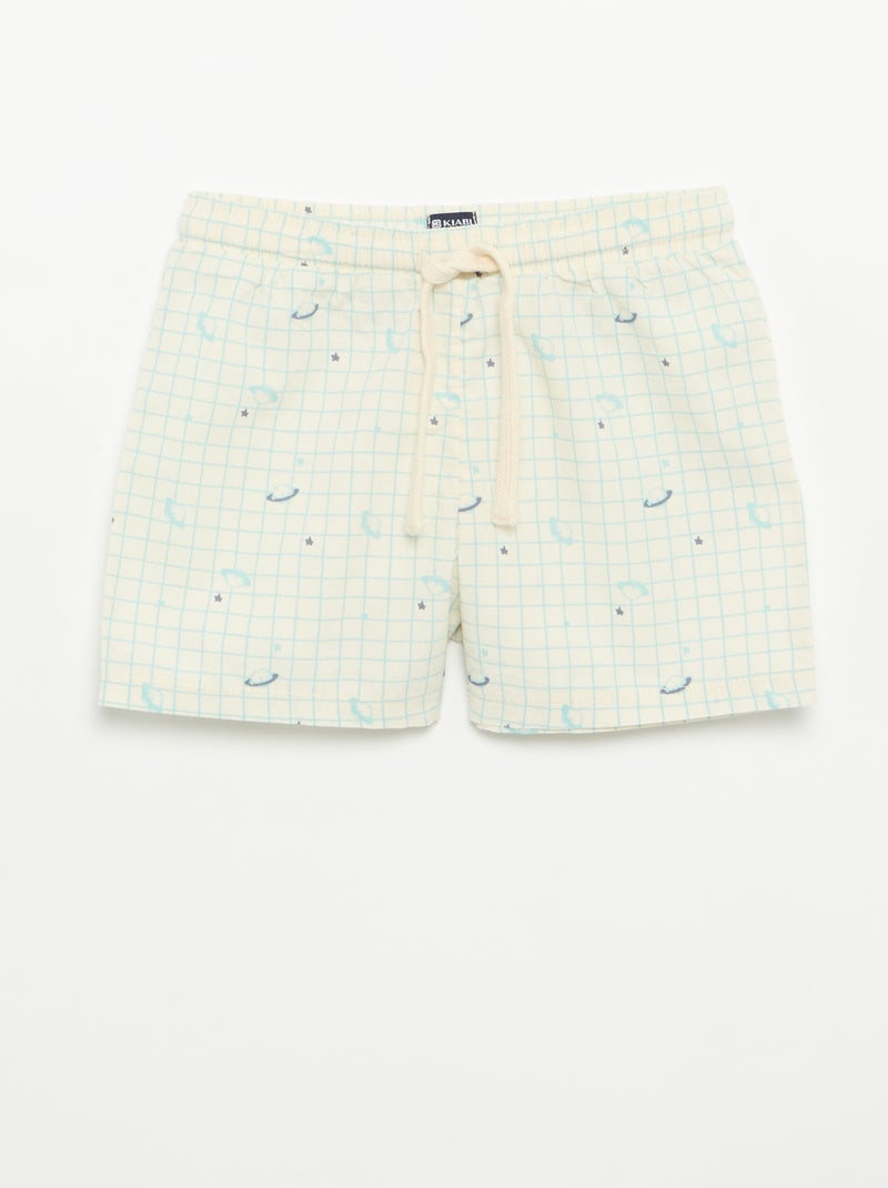 Pyjama short + T-shirt - 2 pièces Bleu - Kiabi