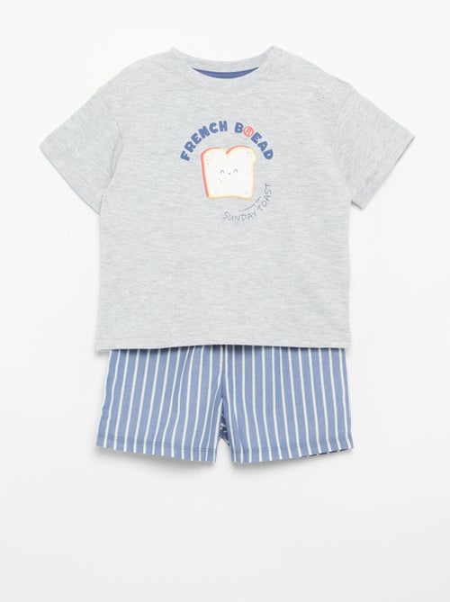 Pyjama short + T-shirt - 2 pièces - Kiabi