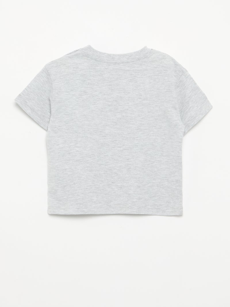Pyjama short + T-shirt - 2 pièces Gris - Kiabi