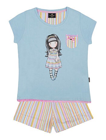 Pyjama short t-shirt And All Things Nice Santoro bleu