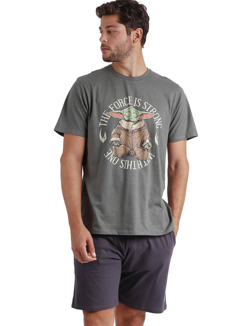 Pyjama short t-shirt Baby Yoda Star Wars Kaki - Kiabi