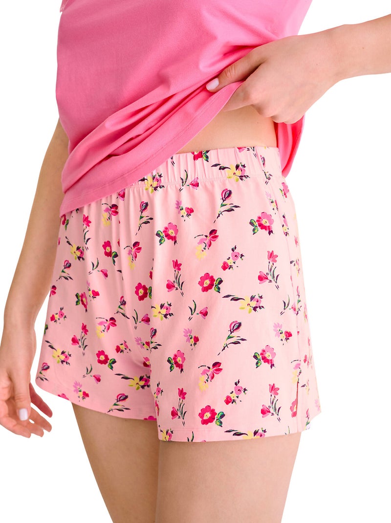 Pyjama short t-shirt BLOOMY Rose - Kiabi