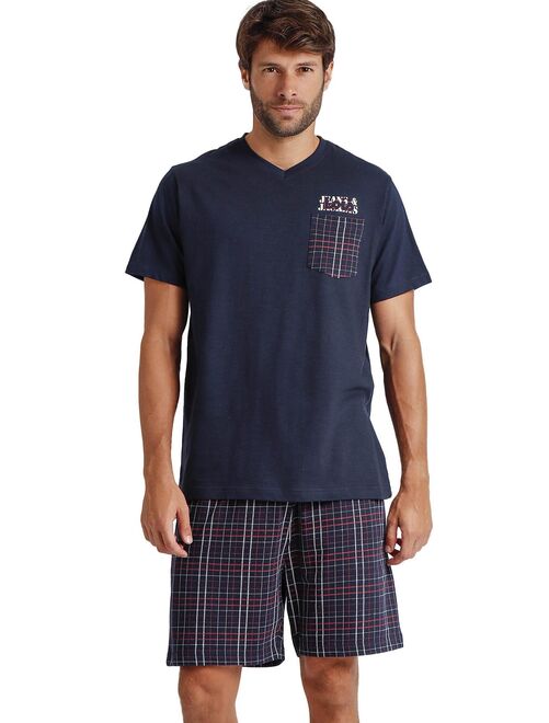 Pyjama short t-shirt col V JAndJ Lois - Kiabi