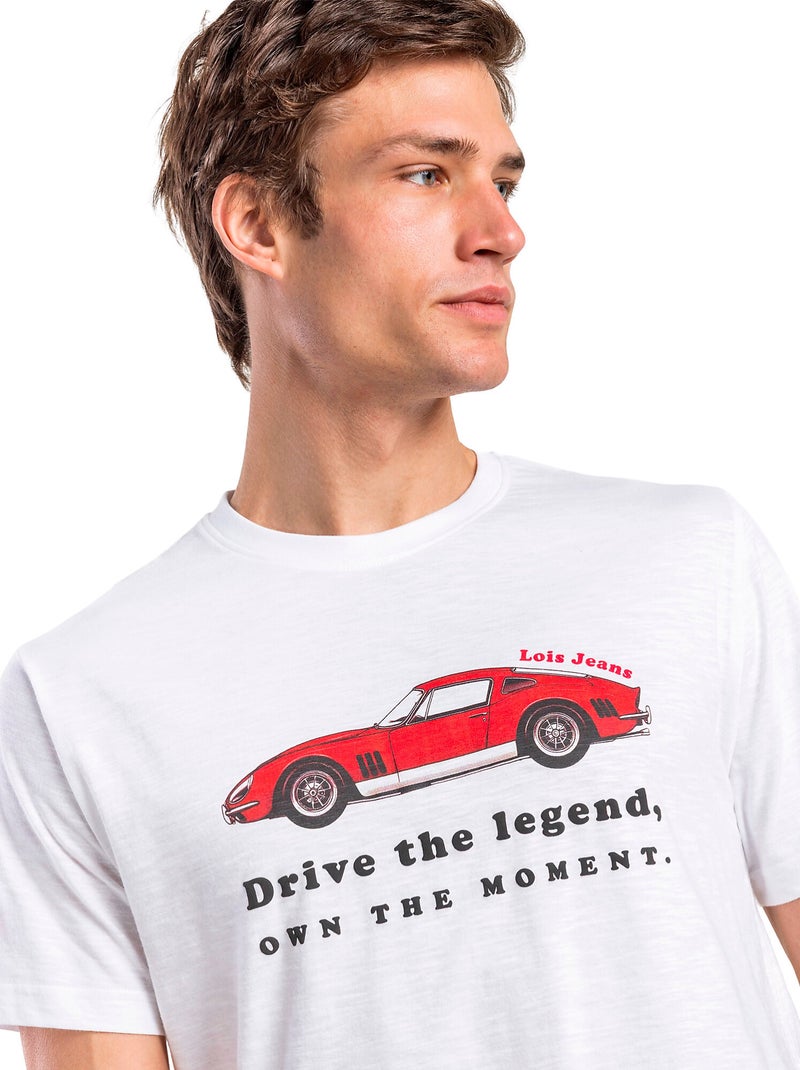 Pyjama short t-shirt driver lois Blanc - Kiabi
