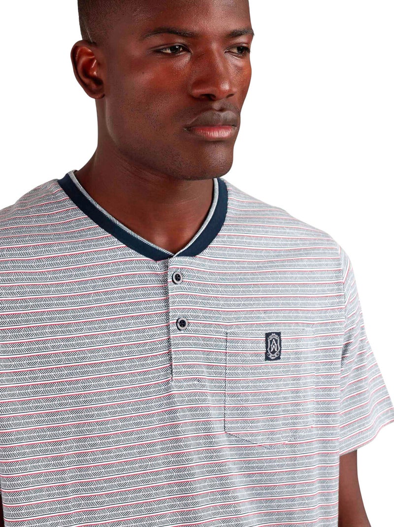 Pyjama short t-shirt Espiga Bleu - Kiabi