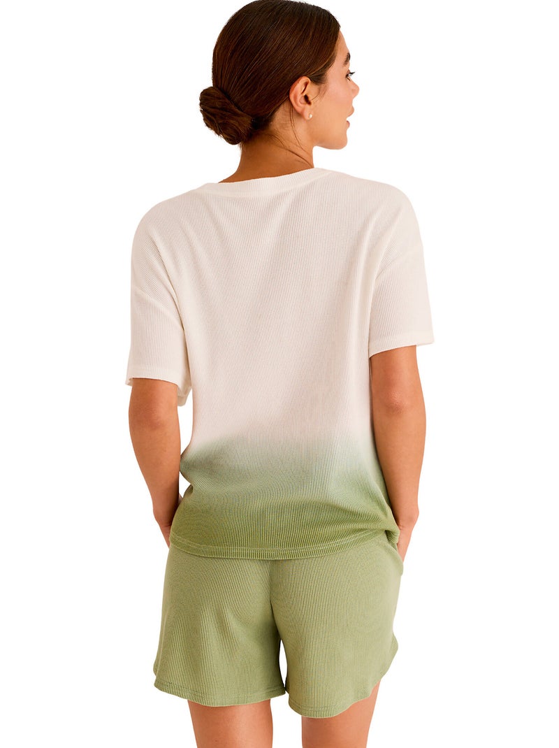 Pyjama short t-shirt HOMEWEAR P118 Vert - Kiabi