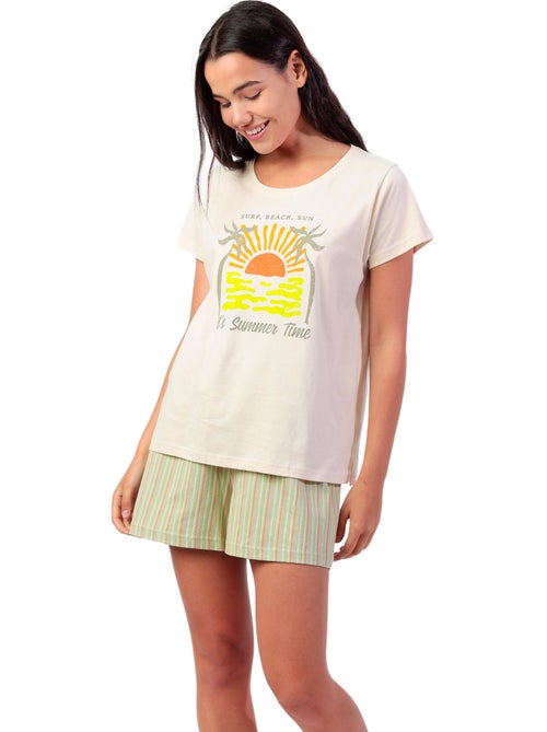 Pyjama short t-shirt Its Summer Time - Kiabi