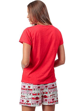Pyjama short t-shirt love valentines peanuts