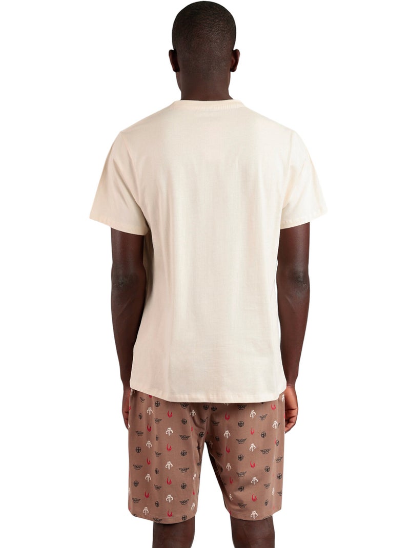 Pyjama short t-shirt Mandalorian Star Wars Ecru - Kiabi