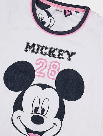 Pyjama short t-shirt Mickey 28 Disney blanc