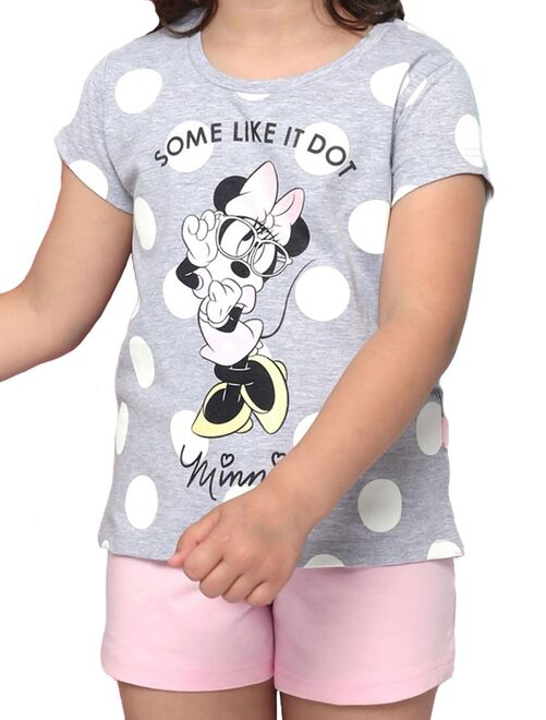 Pyjama short t-shirt Minnie Dots Disney gris - Kiabi