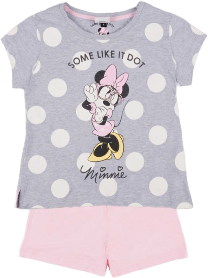 Pyjama short t-shirt Minnie Dots Disney gris Gris - Kiabi