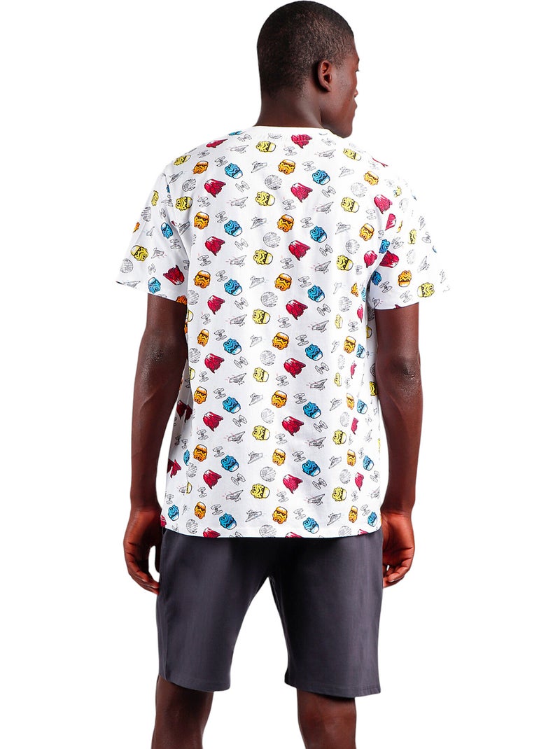Pyjama short t-shirt Neon Graffiti Star Wars Blanc - Kiabi