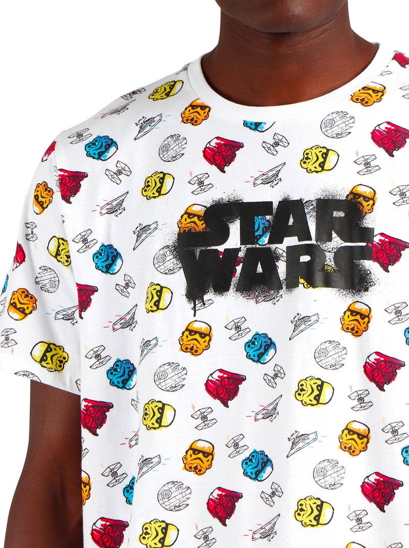 Pyjama short t-shirt Neon Graffiti Star Wars Blanc - Kiabi
