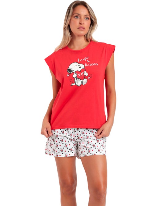 Pyjama short t-shirt Peanuts In My Heart - Kiabi