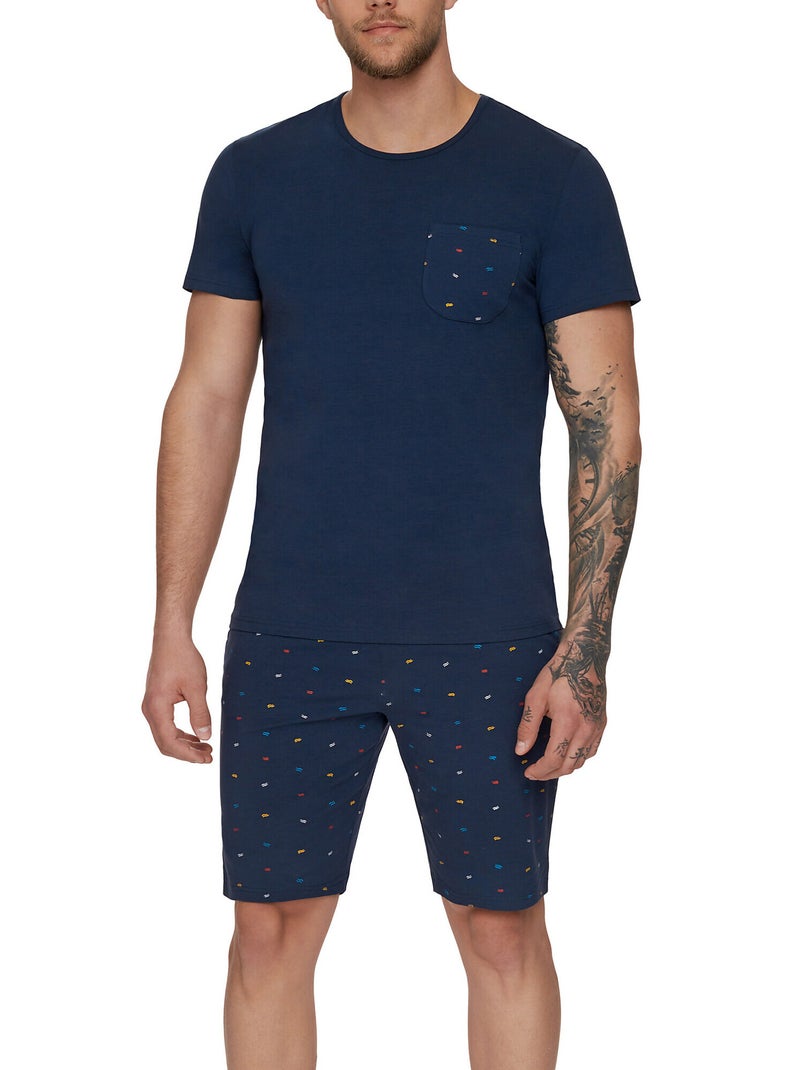 Pyjama short t-shirt Poseidon Bleu - Kiabi