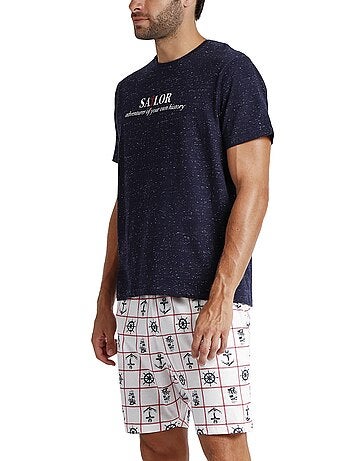 Pyjama short homme pas cher, pyjashort homme - taille 6XL - Kiabi