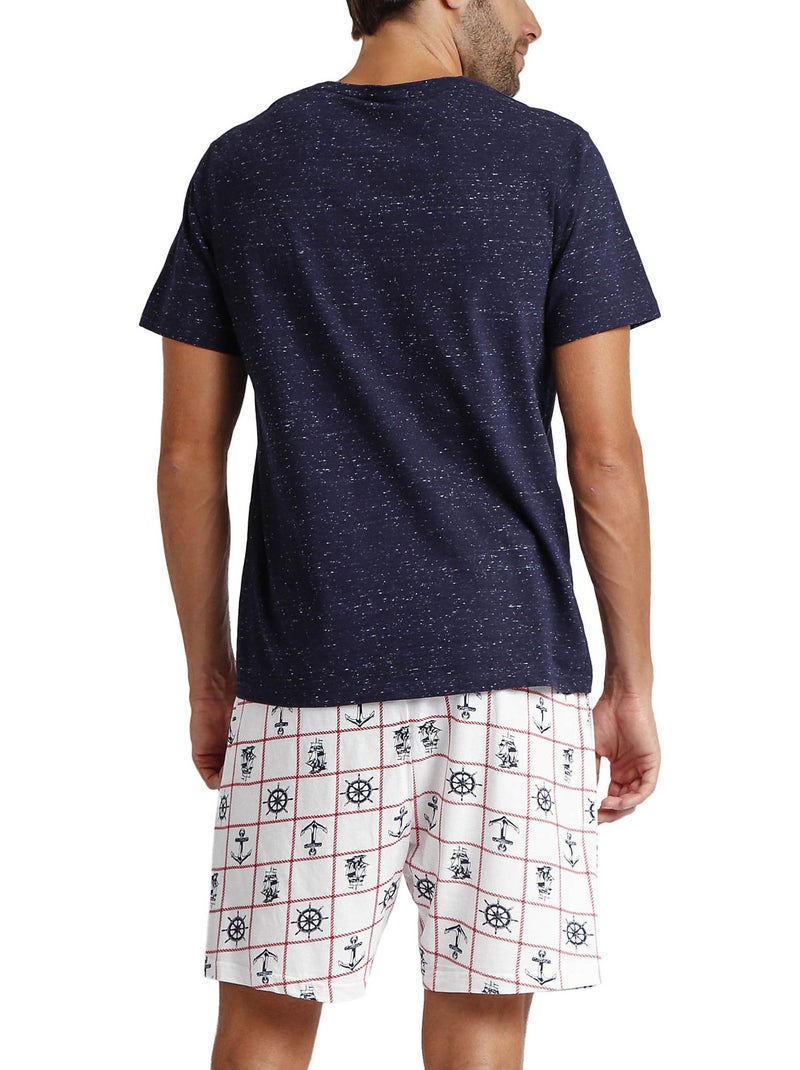 Pyjama short t-shirt Sailor Bleu marine - Kiabi