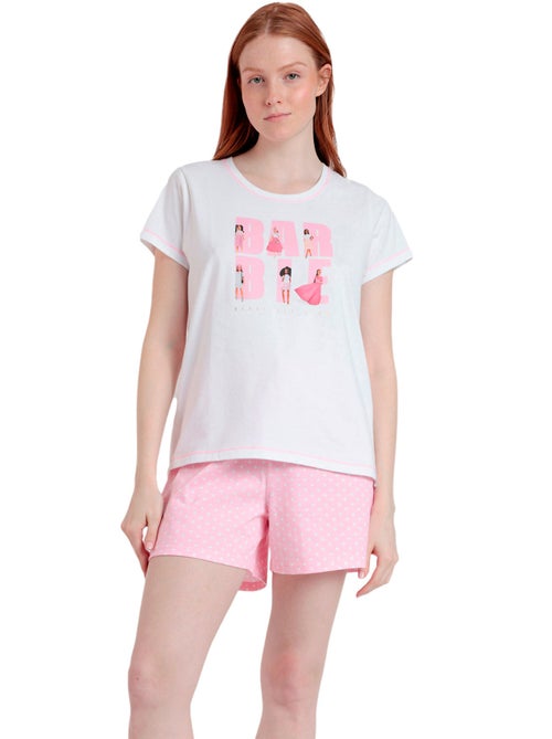 Pyjama short t-shirt She Just Shines Barbie - Kiabi