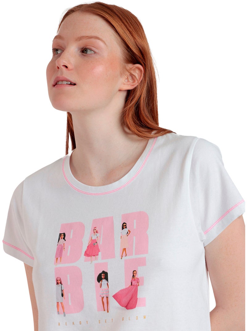 Pyjama short t-shirt She Just Shines Barbie Rose - Kiabi