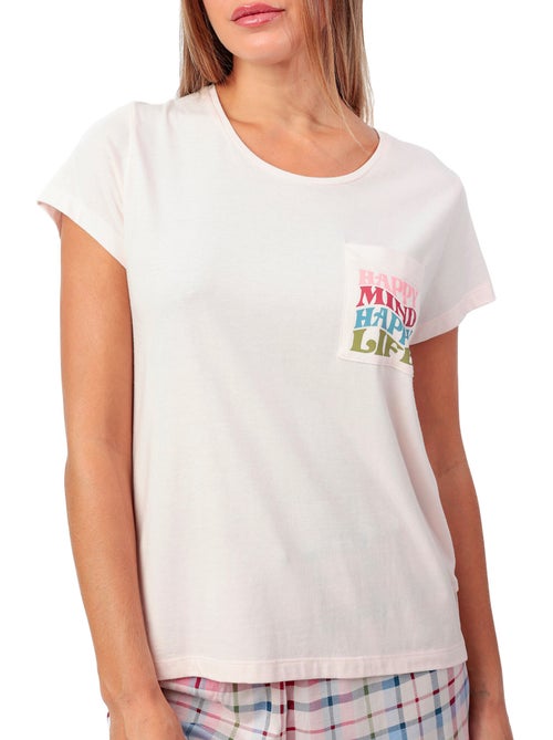 Pyjama short t-shirt Square Garden - Kiabi