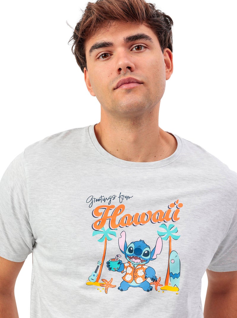 Pyjama short t-shirt stitch beach disney Gris - Kiabi