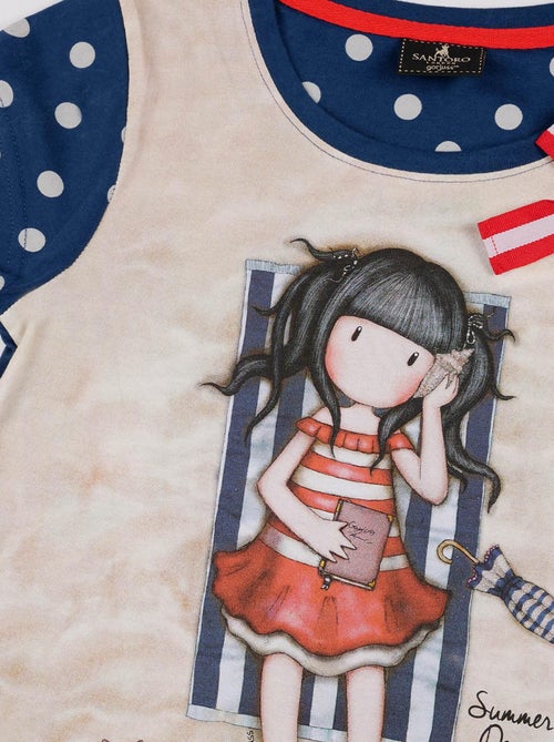 Pyjama short t-shirt Summer Days Santoro marine - Kiabi