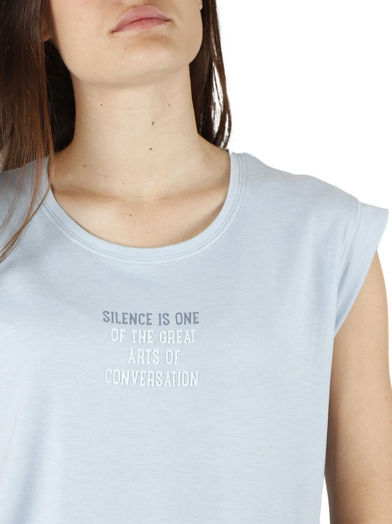 Pyjama short t-shirt The Silence Bleu - Kiabi