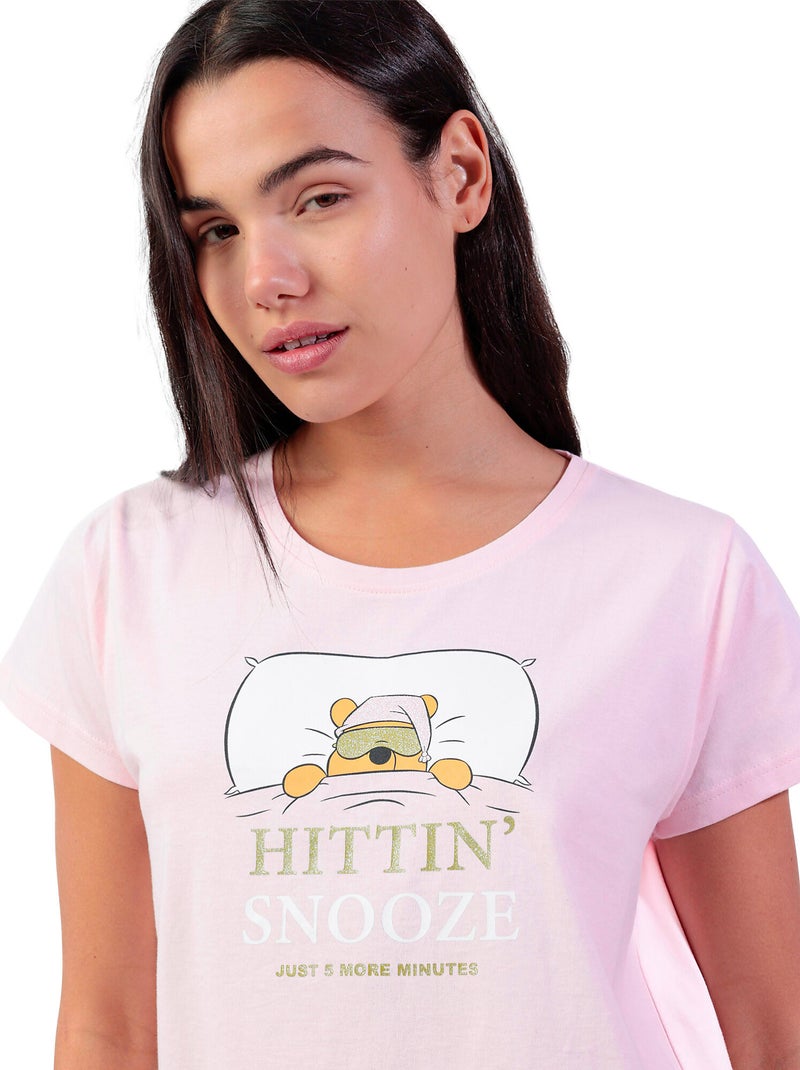 Pyjama short t-shirt winnie sleep disney Rose - Kiabi
