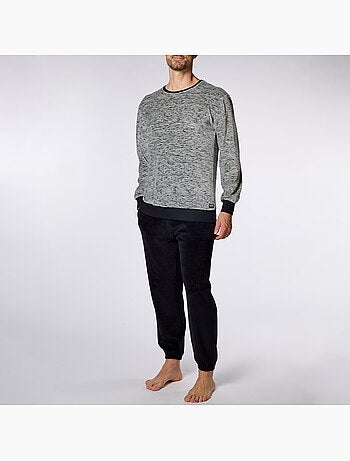 Pyjama simplicity is the ke gris chiné/marine - hechter