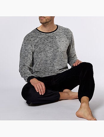 Pyjama simplicity is the ke gris chiné/marine - hechter