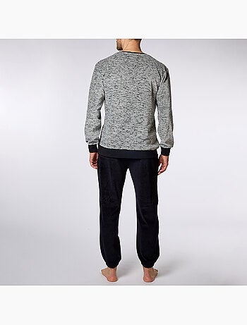 Pyjama simplicity is the ke gris chiné/marine - hechter