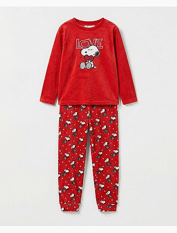 Pyjama Snoopy à manches longues PEANUTS pour filles