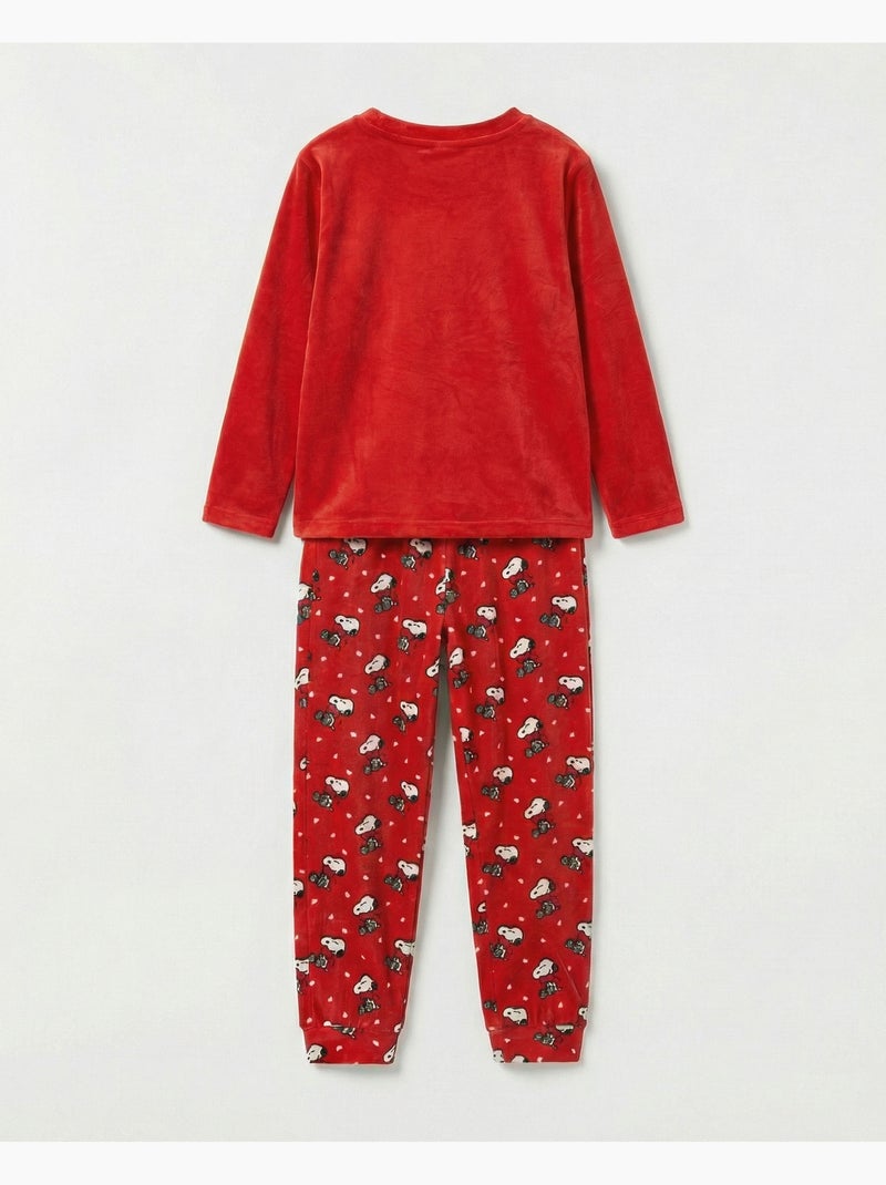 Pyjama Snoopy à manches longues PEANUTS pour filles Rouge - Kiabi
