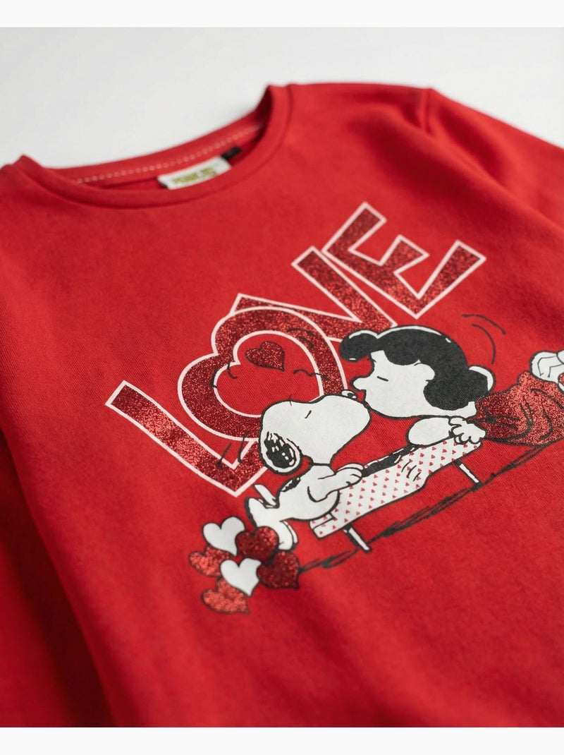 Pyjama Snoopy à manches longues PEANUTS pour filles Rouge - Kiabi