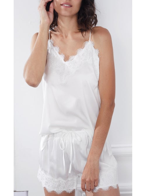 Pyjama Soft Crepe blanc - Kiabi Pyjama Soft Crepe blanc - Kiabi