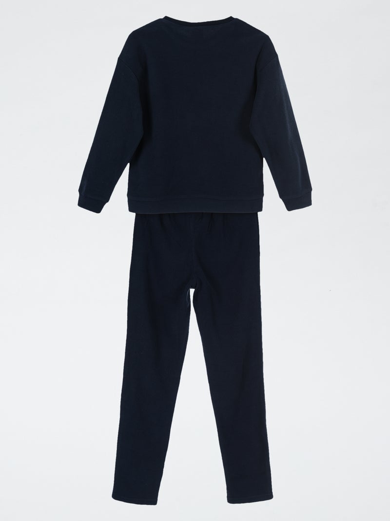 Pyjama 'Sonic' 2 pièces - T-shirt à manches longues + pantalon Bleu - Kiabi