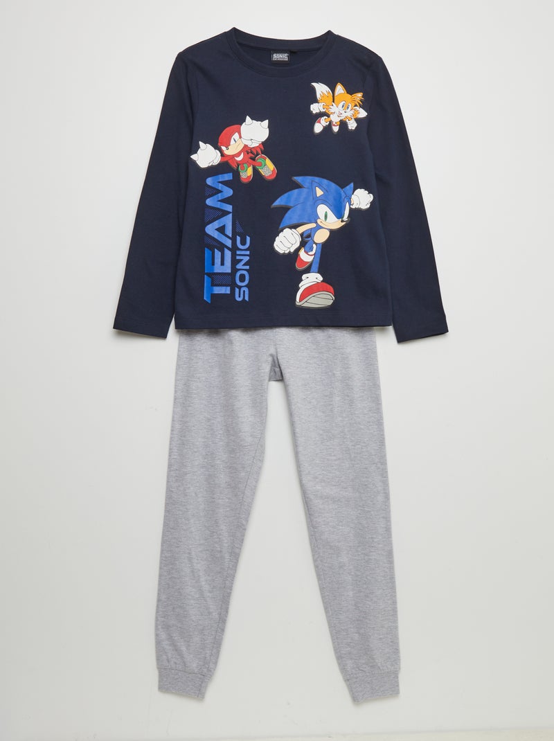 Pyjama 'Sonic' manches longues Gris - Kiabi