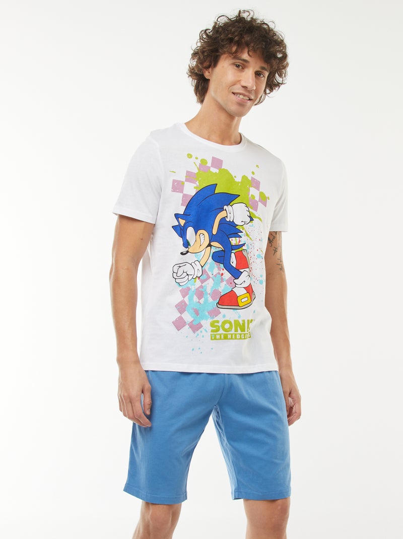 Pyjama ‘Sonic’ short + t-shirt - 2 pièces BLEU - Kiabi