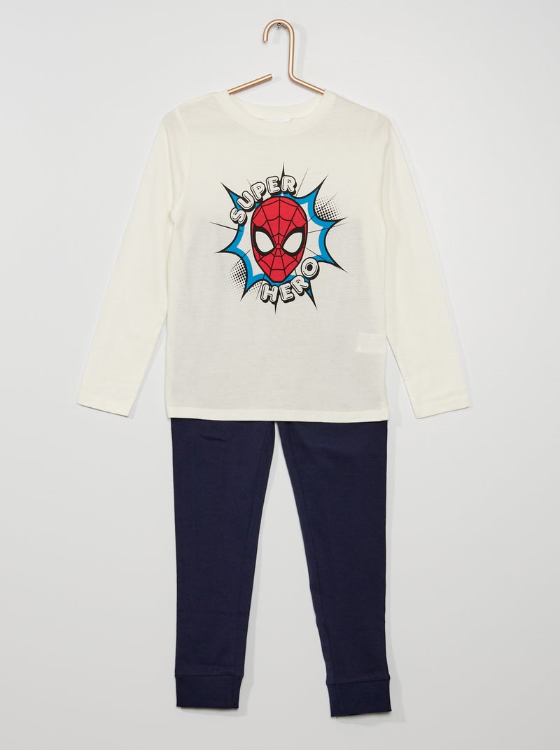 Pyjama 'Spider-Man' blanc/bleu - Kiabi