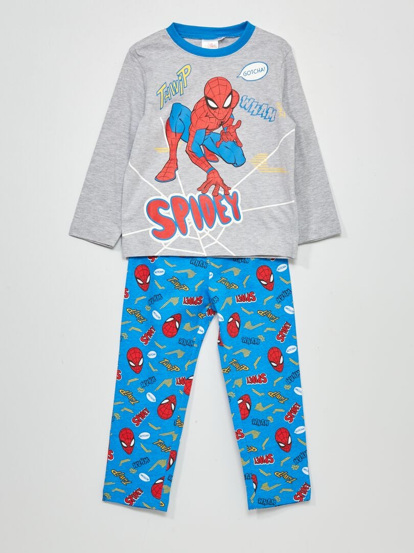 Pyjama 'Spider-Man' de 'Marvel' - 2 pièces - gris/bleu - Kiabi - 12.00€