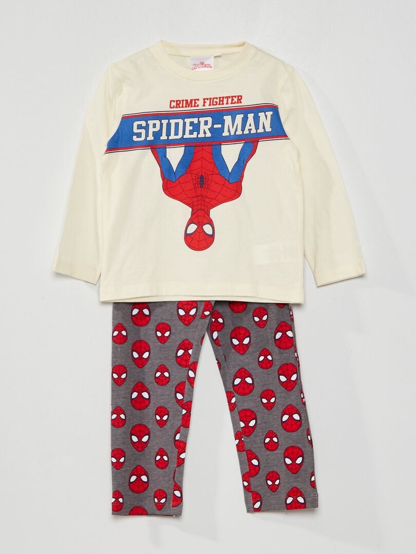 Pyjama 'Spider-man' 'Marvel' blanc - Kiabi