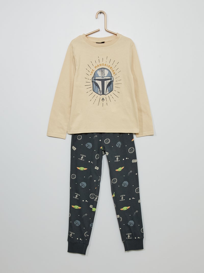 Pyjama 'Star Wars' 2 pièces beige / gris - Kiabi