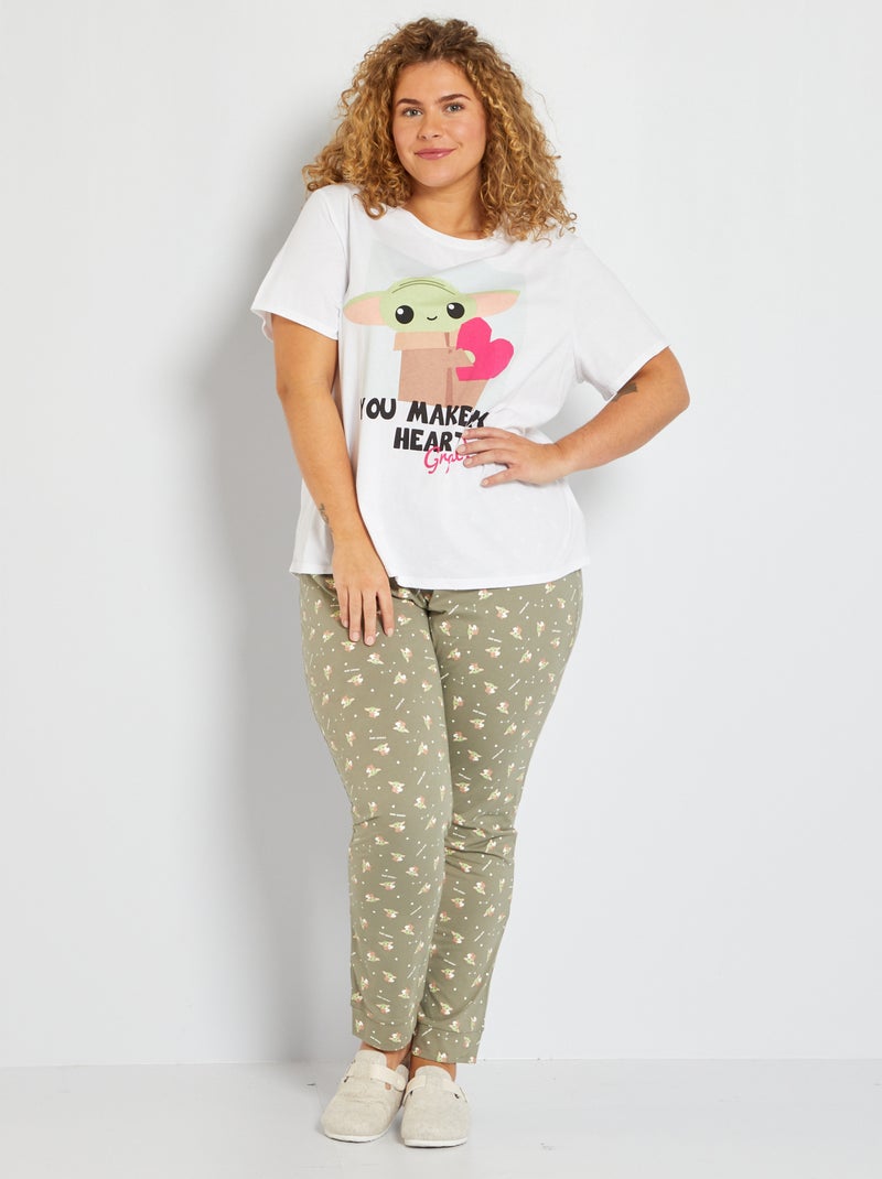 Pyjama 'Star Wars' blanc/kaki - Kiabi
