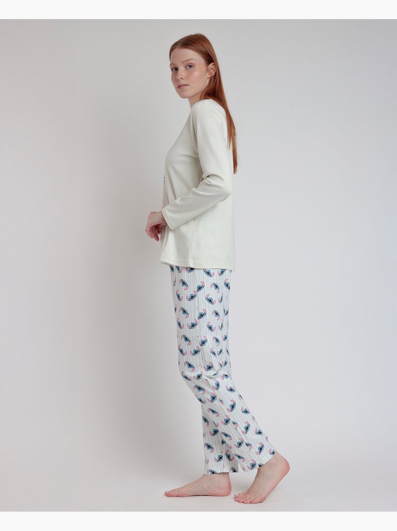 Pyjama Stitch à manches longues pour femme DISNEY Menthe - Kiabi