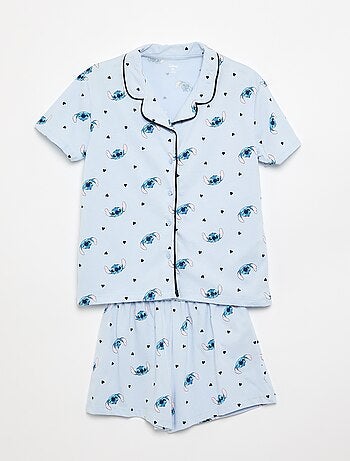 Pyjama 'Stitch' 'Disney' chemise manches courtes + short - 2 pièces